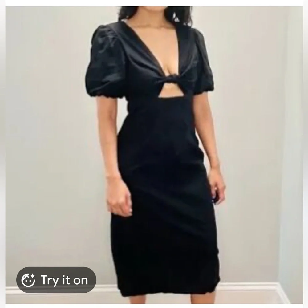 J.Crew Collection Dress In 100% Cotton Poplin Lined Black Size 6